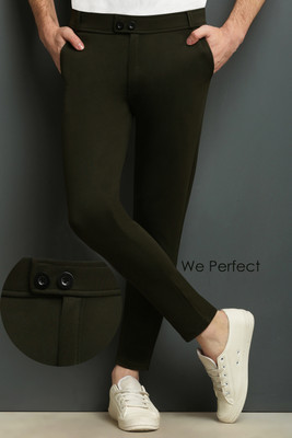 We Perfect Trouser Slim Fit Men Green Trousers