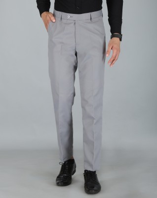 JEENAY Regular Fit Men Grey Trousers