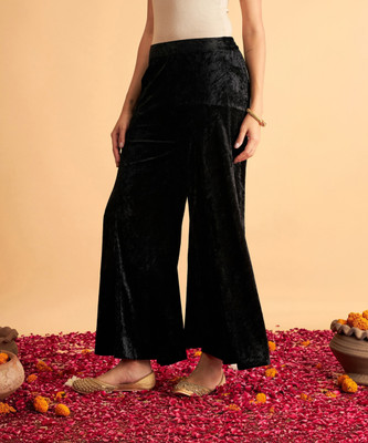 Shae by SASSAFRAS Flared Women Black Trousers