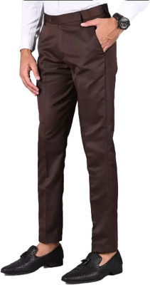Sucheh Gwalior Regular Fit Men Brown Trousers
