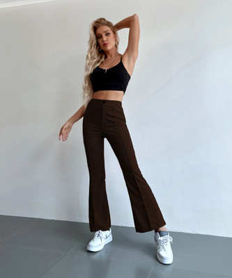 NUCOUTHS Regular Fit Women Brown Trousers