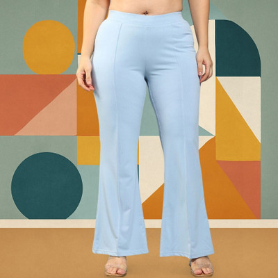 nitafashion Comfort Fit, Regular Fit Women Light Blue Trousers