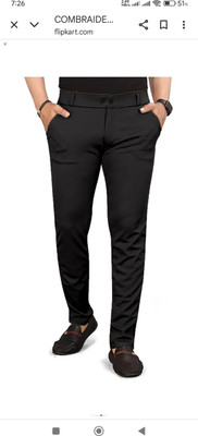 Navaso Regular Fit Men Black Trousers