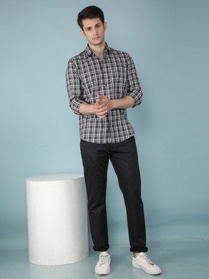 CRIMSOUNE CLUB Slim Fit Men Dark Blue Trousers