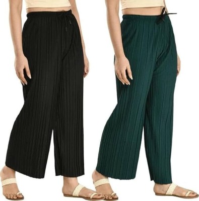 Sunburst Relaxed Women Black, Green Trousers