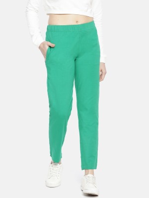 Dollar Missy Dollar Missy Women's Cotton Four-Way Stretchable Kurti Pant Slim Fit Women Green Trousers