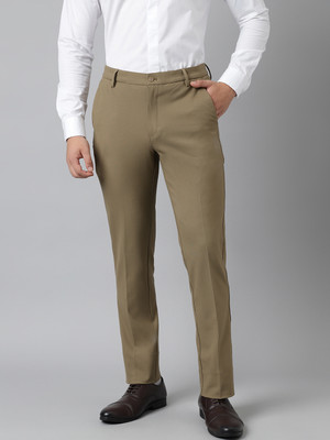 SUBTRACT Slim Fit Men Brown Trousers