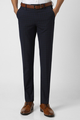 VAN HEUSEN Slim Fit Men Blue Trousers
