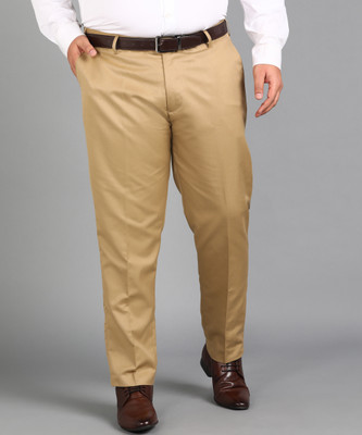 METRONAUT PLUS Plus Size Slim Fit Men Khaki Trousers