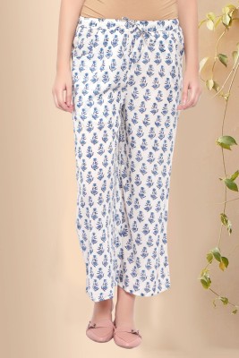 Rose Shree Flared Women Blue, White Trousers