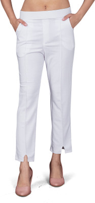 STF THE FASHION ICON Regular Fit Women White Trousers