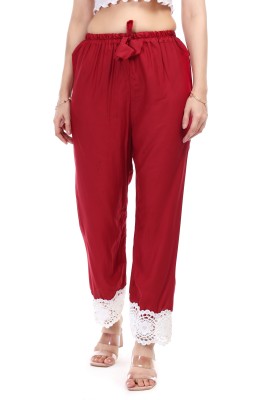 monis boutique house Relaxed Women Maroon Trousers