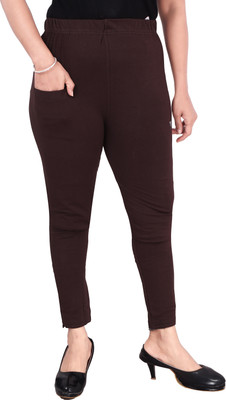 DKD Regular Fit Women Brown Trousers