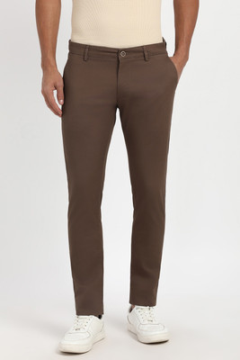 PETER ENGLAND Skinny Fit Men Brown Trousers