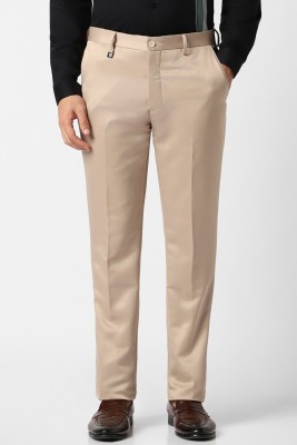 VAN HEUSEN Skinny Fit Men Beige Trousers