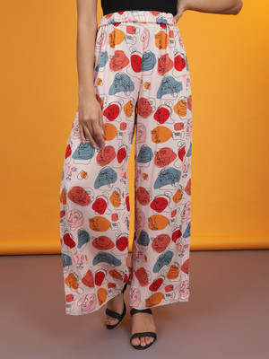 Freehand by The Indian Garage Co. Flared Women Pink Trousers
