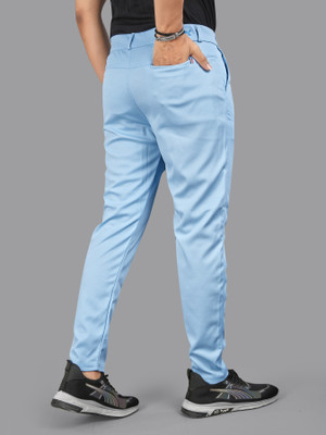 HK HUB Regular Fit Men Light Blue Trousers