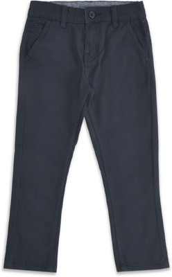 Pantaloons Junior Regular Fit Boys Dark Blue Trousers