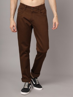 CANTABIL Regular Fit Men Brown Trousers