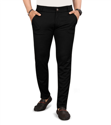 DARSHAN CREATION Slim Fit Men Black Trousers