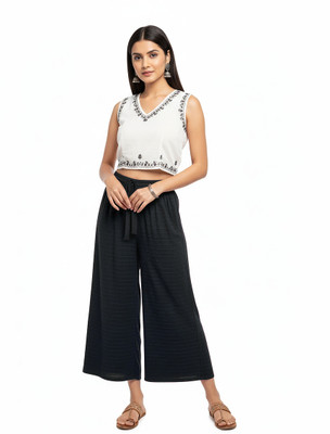 ENVAGOR Relaxed Women Black Trousers
