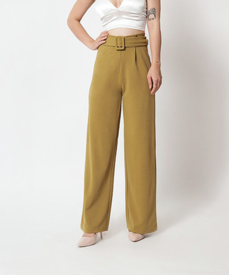 KOTTY Regular Fit Women Brown Trousers
