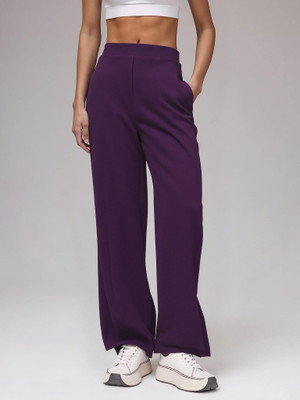 Dwarros Loose Fit Women Purple Trousers