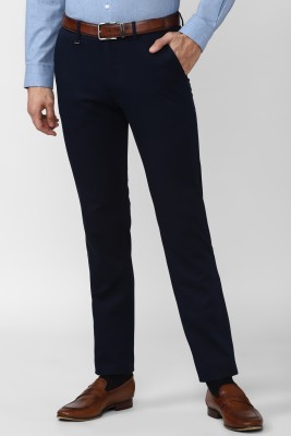 VAN HEUSEN Slim Fit Men Black Trousers