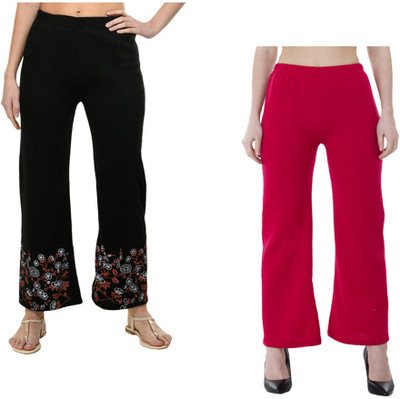 IndiWeaves Flared Women Multicolor Trousers