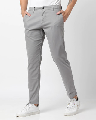 FUBAR Slim Fit Men Grey Trousers