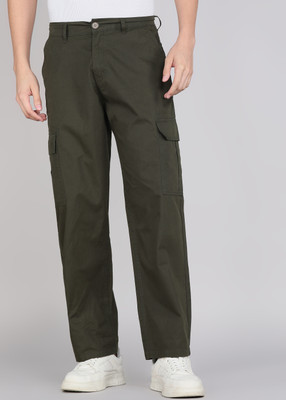 WROGN Loose Fit Men Green Trousers