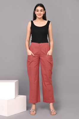 IQRAAR Regular Fit Women Brown Trousers