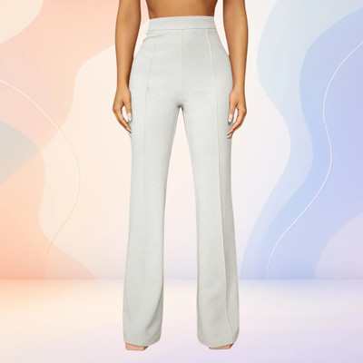 Anitafashion Loose Fit Women White Trousers