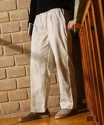 CAMPUS SUTRA Relaxed Men White Trousers