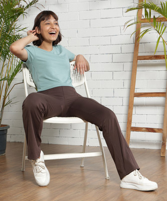 BlissClub Ultimate Straight Pants - Regular Women Brown Trousers