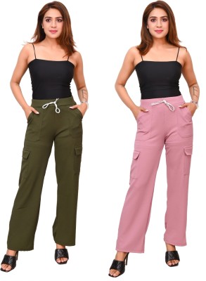 JOVSHIL Regular Fit Women Pink Trousers