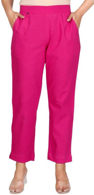 D-image Regular Fit Women Pink Trousers