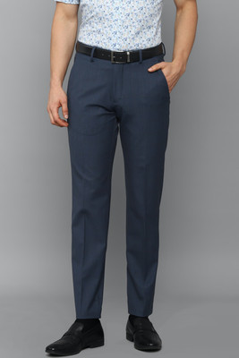 LOUIS PHILIPPE Permapress Regular Fit Men Dark Blue Trousers