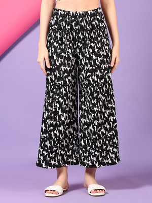 V-MART Straight Fit Women Black Trousers