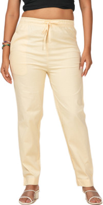 LoveiT Regular Fit Women Cream Trousers