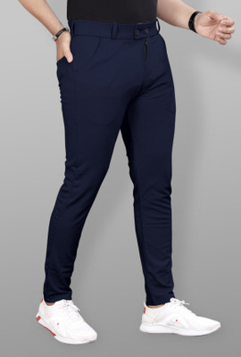 USIGO Comfort Fit Men Dark Blue Trousers