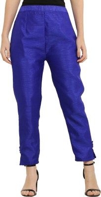 STYLE BEURUA Slim Fit Women Blue Trousers