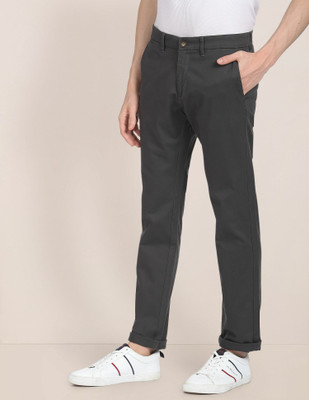 U.S. POLO ASSN. Slim Fit Men Grey Trousers