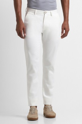 LOUIS PHILIPPE Slim Fit Men White Trousers