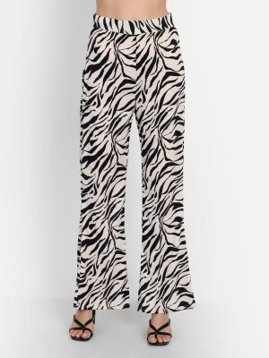 PATER Flared Women Black, White Trousers