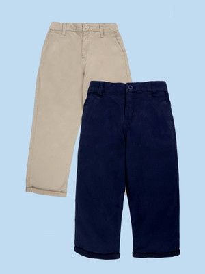 KiddoPanti Regular Fit Boys Blue, Grey Trousers