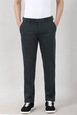 PETER ENGLAND Slim Fit Men Green Trousers