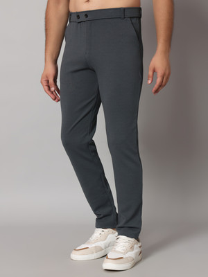 Vogaan Slim Fit Men Grey Trousers
