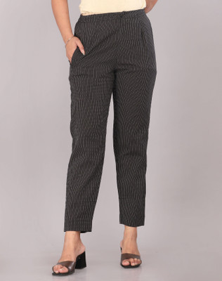 Kriftee Regular Fit Women Black Trousers