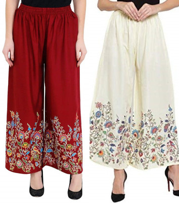 AFFLEON Flared Women Multicolor Trousers